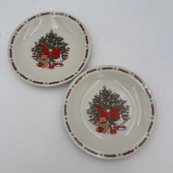Vintage Salad Plates in O Christmas Tree by Ten Strawberry Street Set of 4 - Picture 5 of 13